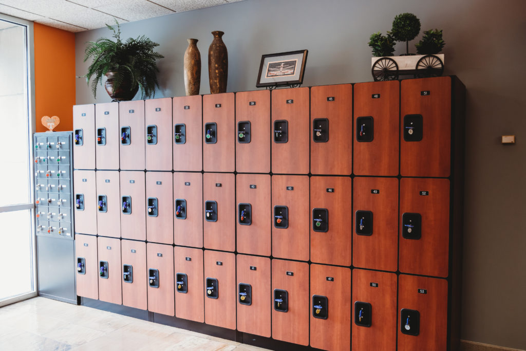 Lockers in the main SDS office